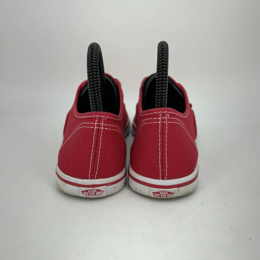 Vans Shoes Mens Size 5.5 Red Canvas Low Top Skateboarding Sneakers Lace Up